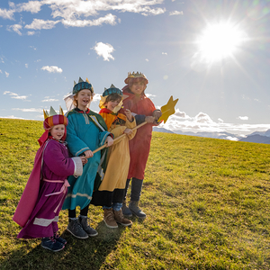 Foto: Sternsinger unterwegs in Oberschlierbach