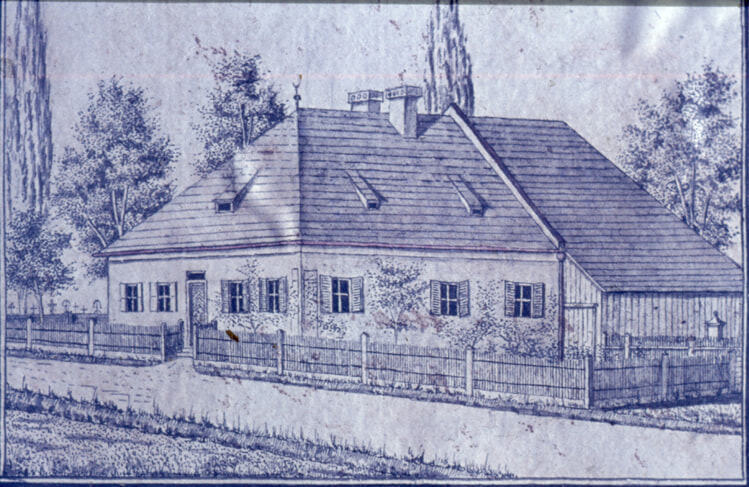 der erste Pfarrhof  wurde 1785/1786 fertiggestellt