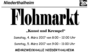 Einladung Flohmarkt Niederthalheim